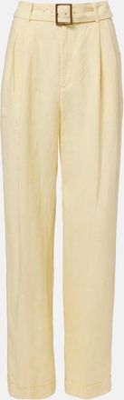 Polo Ralph Lauren Belted linen straight pants