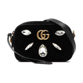 Gucci Pre-owned Crystal Embellished Shoulder Bag - Dames - Pre-owned - Zwart - Maat: ONE Size