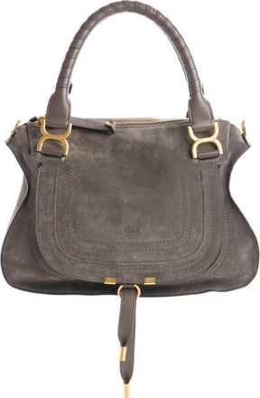 Chlo&eacute; Marcie Leather Satchel in Nickel Grey at Nordstrom