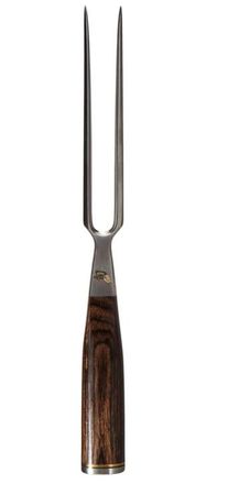 Kai Tenedor Para Carne Shun Premier Tim M&auml;lzer, Puntas De 16,5 Cm - Acero Inoxidable De Alta Calidad Resistente A La Corrosi&oacute;n - Mango De Madera De Pakka 