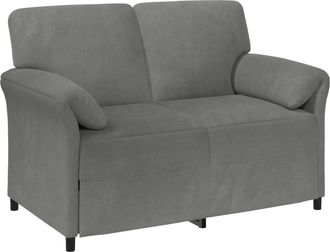 vidaXL Sof&aacute; De 2 Plazas Gris Oscuro 138 X 83 X 95 Cm Terciopelo Vidaxl