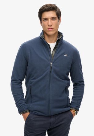 Superdry Fleecejacke SUPERDRY POLAR FLEECE FULL ZIP, Herren, Gr. S, blau (lauren navy), Fleece, Obermaterial: 100% Polyester, unifarben, relaxed fit h&uuml;ftlang, 