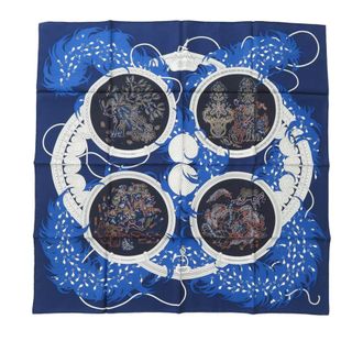Herm&egrave;s Pre-owned Hermes Legende Brodee Silk Scarf Ladies 12XB45C34JEBB7IN