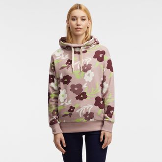 Ragwear Kapuzensweatshirt RAGWEAR YODIS PRINT, Damen, Gr. S (36), rosa (antique rose), Sweatware, Obermaterial: 70% Baumwolle, 30% Polyester, gebl&uuml;mt, gemuste