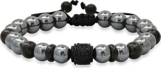 Steeltime Mens Agate Beaded Bracelet in Multi at Nordstrom Rack