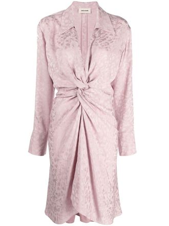 Zadig&Voltaire Abito Rozo leopardato - Rosa