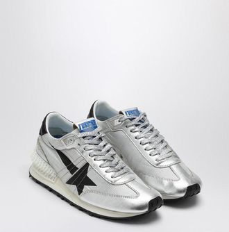 Golden Goose Sneaker Marathon aus Nylon Ripstop Silber