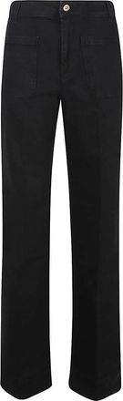 Victoria Beckham Alina Stretch Jeans In Washed Black
