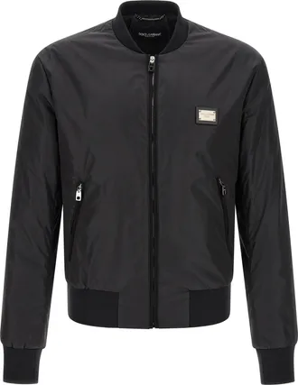 Dolce & Gabbana Black Polyamide Mens Bomber