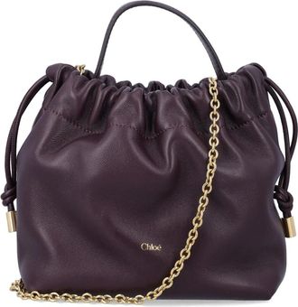 Chlo&eacute; Dames, Tassen, Paars, Maat: ONE Size Leer