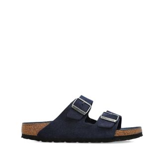 Birkenstock Sliders, male, Blue, Size: 11 US Sandals Narrow Fit