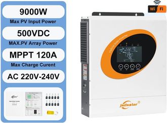 OEM Inversor Solar H&iacute;brido, Onda Sinusoidal Pura, Cargador Mppt Dual, 6,5 Kw 48 V Wifi, 220-240 V, 48 V