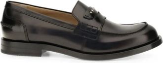 Fendi Ateneo Loafers - Heren - Schoenen - Zwart - Maat: 42 EU Leer