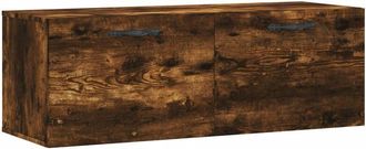 vidaXL Armario De Pared Madera Ingenier&iacute;a Roble Ahumado 100x36,5x35 Cm Vidaxl