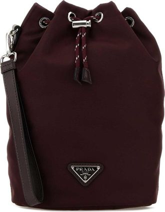 Prada Burgundy Fabric Clutch