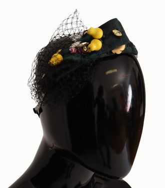 Dolce & Gabbana Womens Purple Crystal Diadem Headband Lemons Sicily Tiara Black Accessory