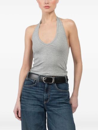 Nili Lotan Britt halter-neck top - women - Cotton - M - Grey