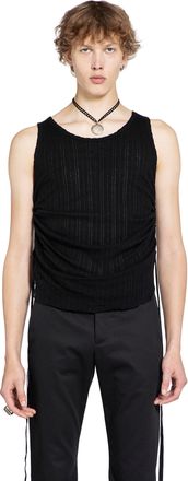 Ann Demeulemeester Boris Wrinkled Cropped Tank Top