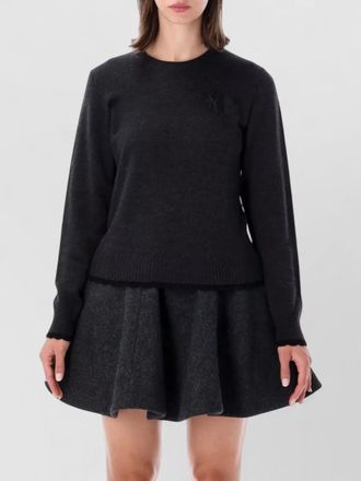 Ganni wool lace crewneck sweatshirt