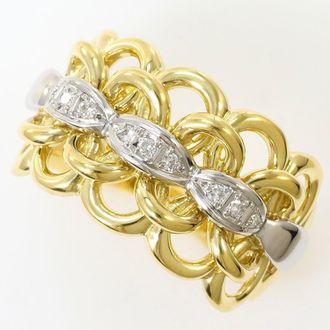 C&A Platinum Yellow Gold Yellow Gold (18K) Platinum 900 Band Ring (Pre-Owned)