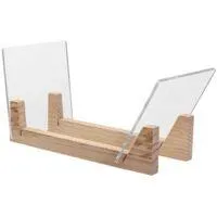 OEM Estante Para Discos De Vinilo: Apila Hasta 50 &Aacute;lbumes, Discos De Vinilo De 7 O 12 Pulgadas. Organizador De Madera Maciza Con Extremos De Acr&iacute;lico Tran