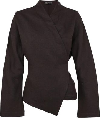 Cortana Mona Jas - Dames - Blazers - Bruin - 2XS - Linnen - Jassen
