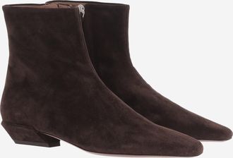 PARIS TEXAS Womens Ankle Boots Bettina Leather Dark Brown Calf