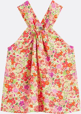 La Redoute Collections Top met gekruiste bandjes met bloemenprint