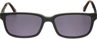 Hackett Mens Black Rectangular Sunglasses HEKS1266-002-4