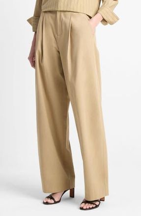 Vince Pleated Stretch Cotton Pants in Fawn at Nordstrom Rack, Size 8