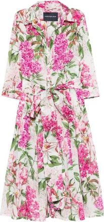 Samantha Sung Audrey Shirt Dress - Dames - Shirt Kleedjes - Veelkleurig - 2XS - Katoen - Kleedjes