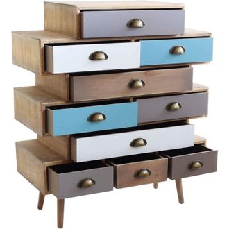 Milani Home ADELINE - mobiletto 10 cassetti in mdf multicolor