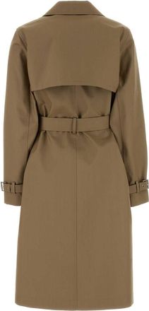 Fendi Logo Trench Coat - Beige