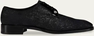 Christian Louboutin Mens Chambeliss Night Strass Jacquard Derby Shoes