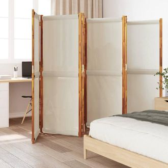 Berkfield Home 6-Panel Room Divider Light Grey 420x180 cm