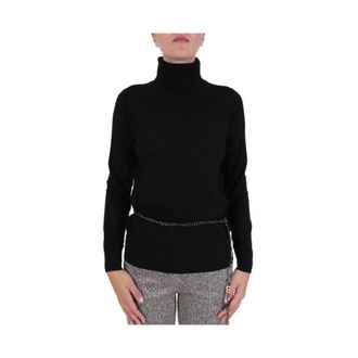 Michael Kors Truien & Vesten, Dames, Zwart, S, Wol, Wollen coltrui