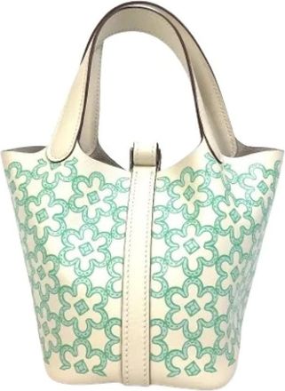 Herm&egrave;s Pre-owned Vintage Bucket Bag - Dames - Vintage Tas - Wit - ONE Size - Leer - Vintage