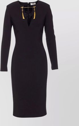Elisabetta Franchi long sleeve midi dress