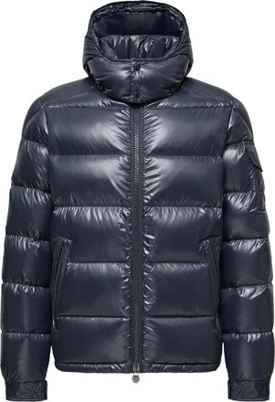 Moncler Moncler Maya Hooded Short Down Jacket, Men, Blue, Size: 0