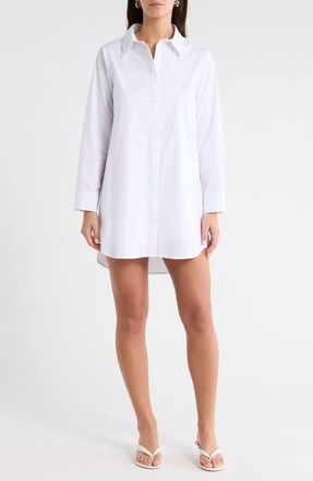 Sugarlips Kaira Poplin Button-Up Shirt in White at Nordstrom, Size X-Small