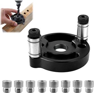 OEM Gu&iacute;a De Perforaci&oacute;n, Incluye Casquillos De 3/4/5/6/7/8/9/10 Mm, Plantilla De Perforaci&oacute;n, Localizador De Agujeros Para Carpinter&iacute;a, Herramienta Para C