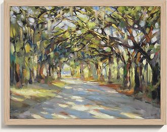 Ballard Designs Southern Oaks Framed Canvas - Gold Frame, 24 x 32 - Ballard Designs