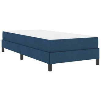 vidaXL Cama Tipo Box Spring Con Colch&oacute;n Azul 90 X 190 Cm Tela Vidaxl
