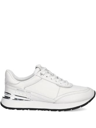 Michael Michael Kors Nova logo-print sneakers - women - Rubber/Polyester/Calf Leather - 5.5 - White