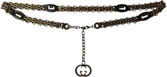 Gucci Pre-owned Chain belt - female - Gucci Vintage - Vintage Belts - Yellow - ONE SIZE - Pre-owned