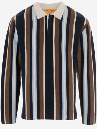 Guest In Residence Striped Cashmere Polo Shirt