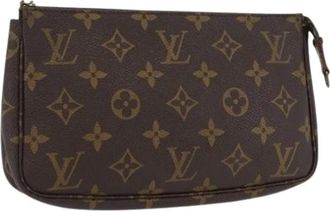 Louis Vuitton Pre-owned Clutches, female, Brown, Size: ONE SIZE Pre-owned Vintage Monogram Pouch