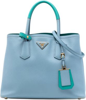 Prada Pre-owned Prada Medium Bicolor Saffiano Cuir Double Satchel Ladies 5FXKCA1FF5XPJKN6
