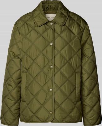 GANT Regular Fit Steppjacke mit Umlegekragen Modell Quilted in Hellgruen, Größe XL