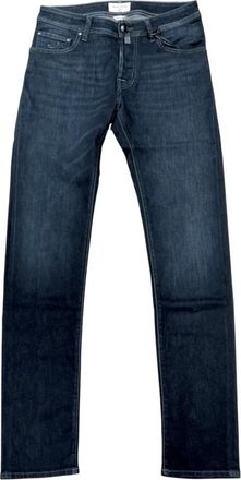 Jacob Cohen Slim Carbon Label Donker Gewassen Jeans - Heren - Regular Fit Jeans - Blauw - W31 - Katoen - Jeans